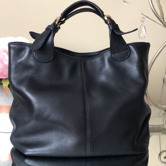 DKNY Black Soft Nappa Leather Hobo Bag - Picture 4 of 8